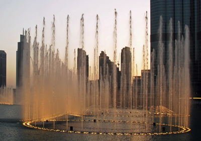 Dubai Fountain ved Burj Khalifa
