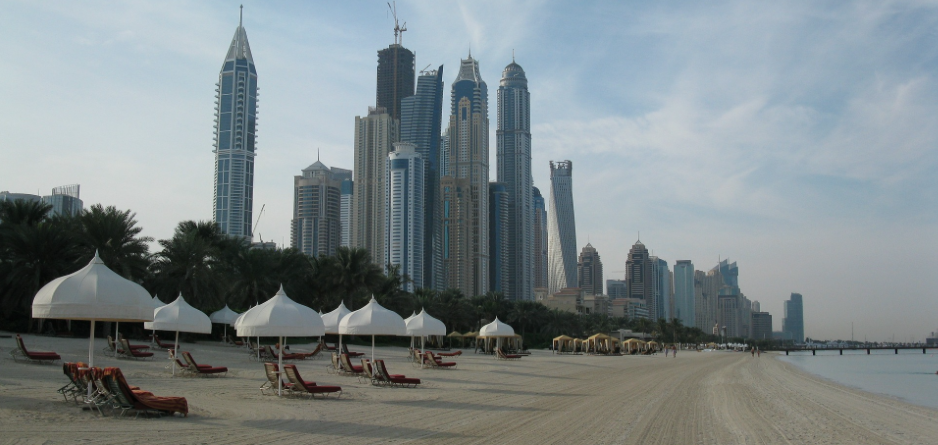 Stranden i Dubai